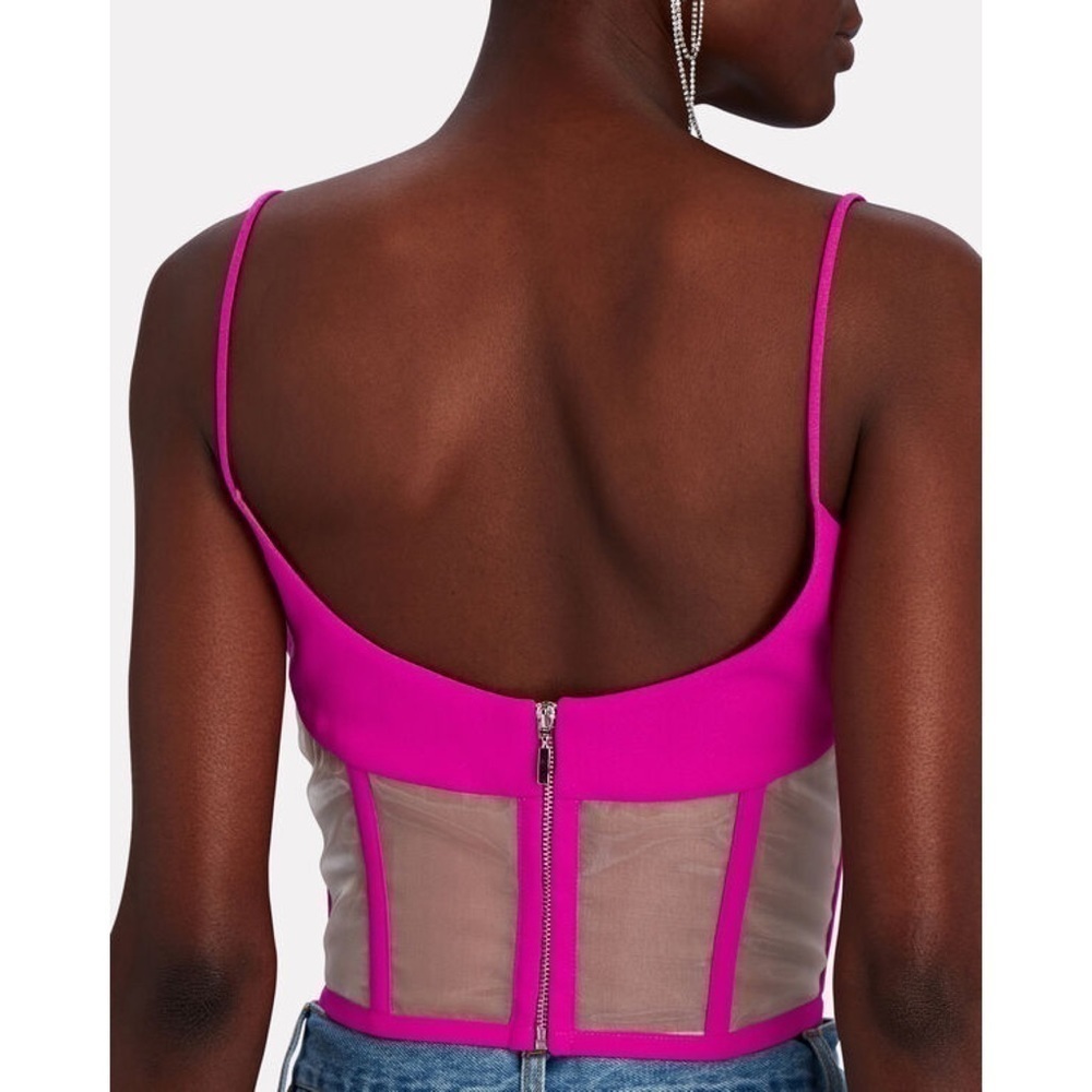 ROZIE CORSETS Crepe & Tulle Corset Fuchsia Pink FR 36 XS - Picture 11 of 12